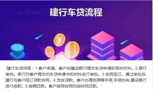 建设银行汽车贷款 建设银行汽车贷款